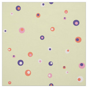 Cute retro-färglös gult polka dots mönster tyg