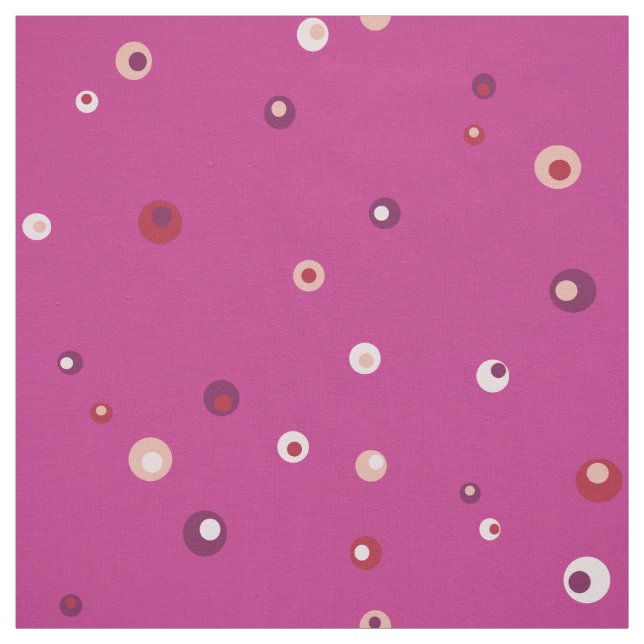 Cute retro-färglös rosa polka dots mönster tyg (Provkarta)