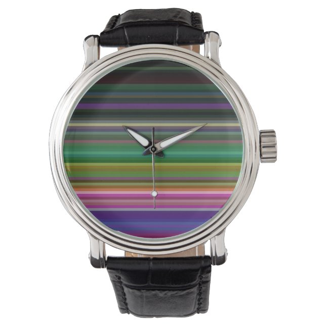 Cute retro-färglöst rand armbandsur (Framsida)
