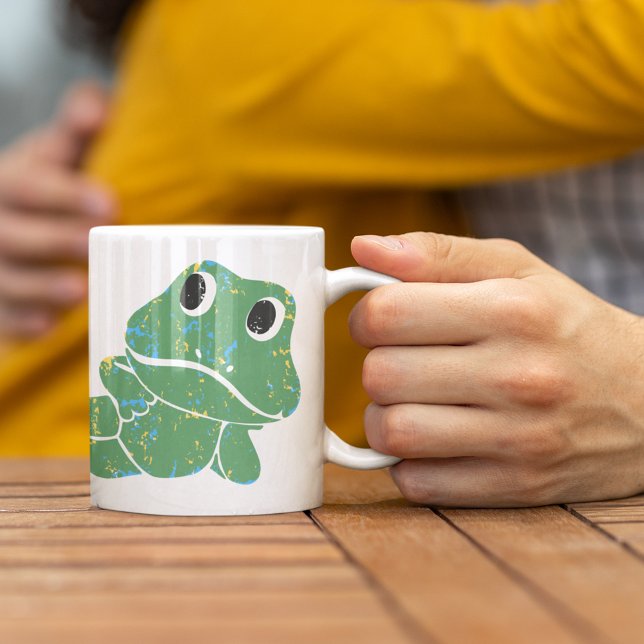 Cute Retro Frog Graphic-Personlig Kaffemugg (Skapare uppladdad)
