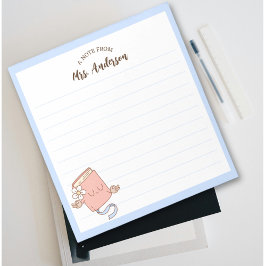 Cute Retro Funny Bok meditating Back to school Anteckningsblock