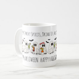 Cute Retro Funny Quote Fladdermus Happy halloween  Kaffemugg