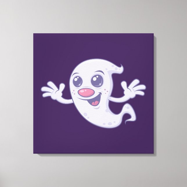 Cute Retro Ghost Canvastryck (Framsida)