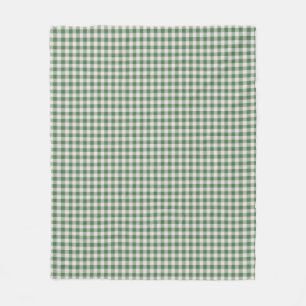 Cute Retro Gingham Play Mönster Vinter-Grönt Fleecefilt
