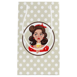 Cute Retro Girl Cocktail Gift Bag