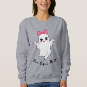Cute Retro Girl Ghost med Rosa Hair Bow T Shirt