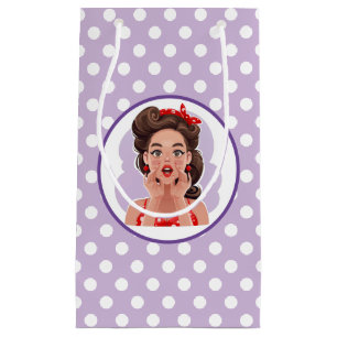 Cute Retro Girl Gift Bag