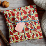 Cute retro gult vintage Santa mönster Presentpapper<br><div class="desc">Fira den magiska och festliga julhelgen med söt helgdag som är papper. Den här helgdag med vintage har en snygg retro-vintage-julhatt vid mönstren. I roligten kan du hitta julen mönster på tre olika bakgrunder färg  rosa,  akvarier och gult med söta punkter som upprepas där.</div>