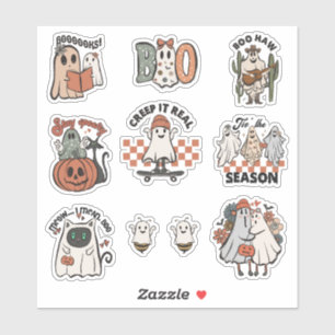 Cute Retro Halloween Ghost Sticker Pack Klistermärken