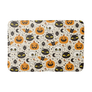Cute Retro Halloween Mönster Badrumsmatta
