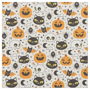 Cute Retro Halloween Mönster Tyg