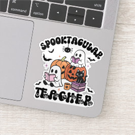 Cute Retro Halloween Spooktacular Teacher Klistermärken