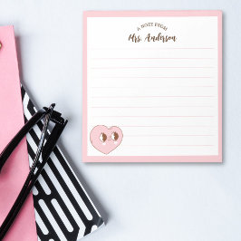Cute Retro Heart Back to school Anteckningsblock