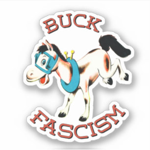 Cute Retro Horse - Buck Fascism Klistermärken