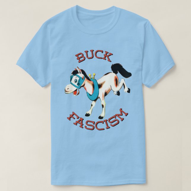 Cute Retro Horse - Buck Fascism T Shirt (Design framsida)