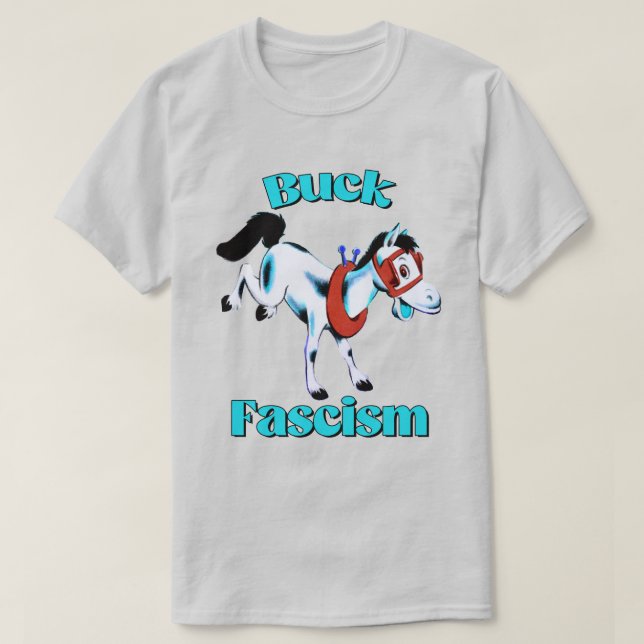 Cute Retro Horse - Buck Fascism T Shirt (Design framsida)