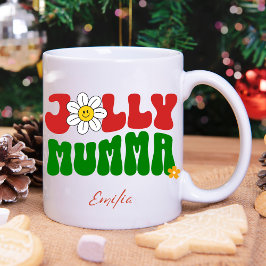 Cute Retro Jolly Mumma Jul - eget namn lustigt Mugg