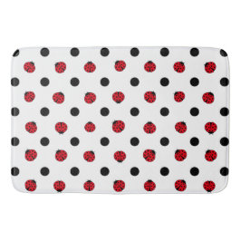 Cute retro ladybug mönster badrumsmatta