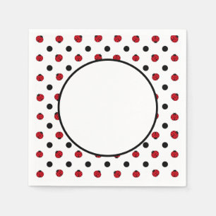 Cute retro ladybug mönster pappersservett