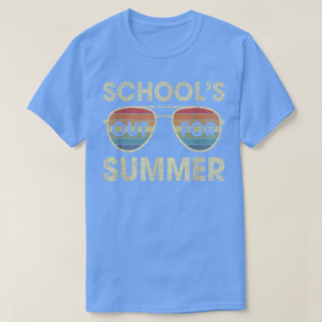 Cute Retro Last Day Of School Schools Out For Summ T Shirt (Design framsida)