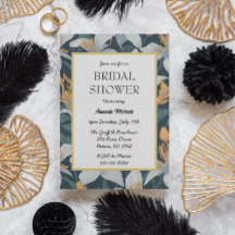 Cute Retro Lilies Blommigt Inbjudningskort för möh