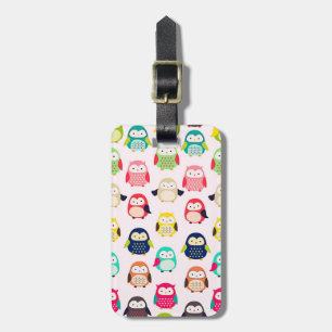 Cute Retro Litte Uggla Bagagebricka
