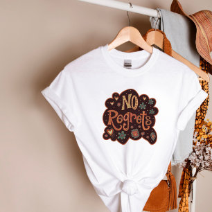 Cute Retro No beklagar Roligt Inspiritivity T-Shir T Shirt