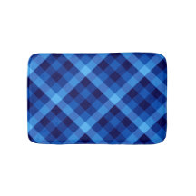 Cute Retro Ocean Blue Pput Small Bath Mat