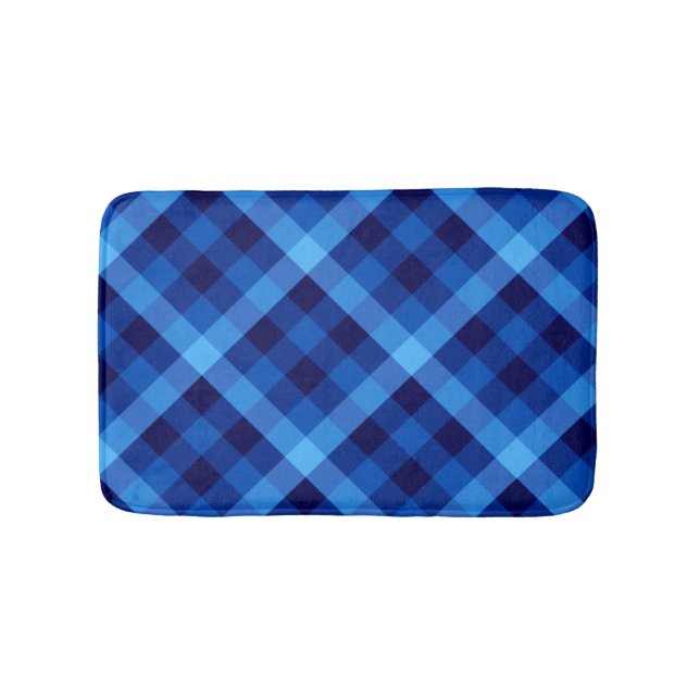 Cute Retro Ocean Blue Pput Small Bath Mat Badrumsmatta (Framsidan)
