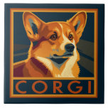Cute Retro Pembroke Welsh Corgi Kakelplatta<br><div class="desc">Fet retro-stil Corgi porträtt fångade rasens varningsuttryck,  stort upprätt öron och rävliknande ansikte. Corgis är känt för sitt samlare,  intelligens,  sin tillgivenhet och sina söta fluffiga knut,  och är en sporre med en charm som har vunnit hela världens hjärta.</div>