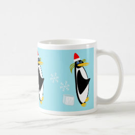 Cute Retro Penguin Helgdag Toon Kaffemugg