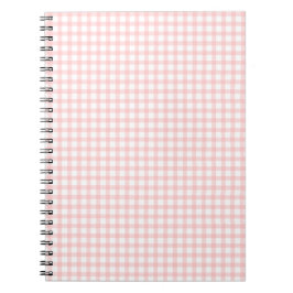 Cute Retro Pink Gingham Plaid pattern Anteckningsbok