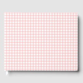 Cute Retro Pink Gingham Plaid pattern Gästböcker
