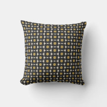 Cute Retro Pop Flower Black Guld jul Helgdag