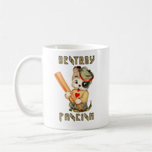 Cute Retro Puppy - ödelägga fascism Kaffemugg
