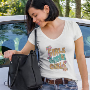Cute Retro Quote Girls - positiv inspirationskälla T Shirt