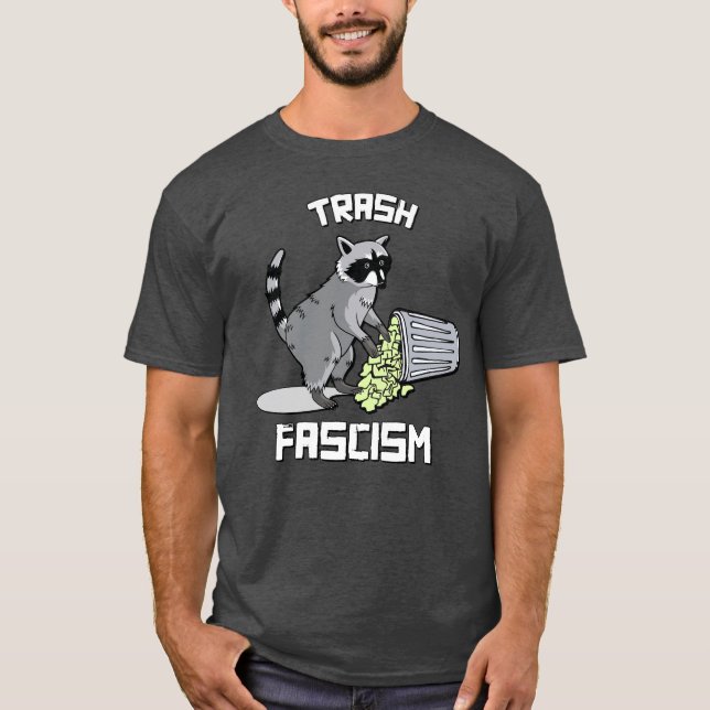 Cute Retro Raccoon - Sopor fascism T Shirt (Framsida)