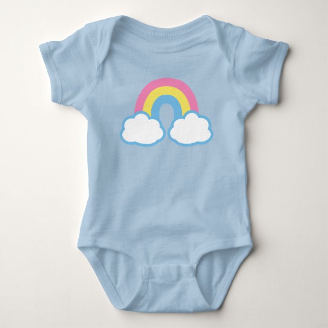 Cute Retro Rainbow T Shirt (Framsida)