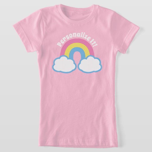 Cute Retro Rainbow T-Shirt (Laydown)