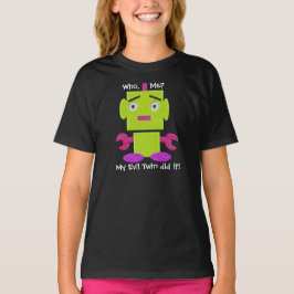Cute Retro Robot - Ghoul Grönt - Evil Twin Tee