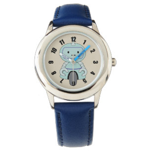 Cute Retro Robot Illustration Armbandsur
