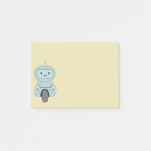 Cute Retro Robot Illustration Post-it Block