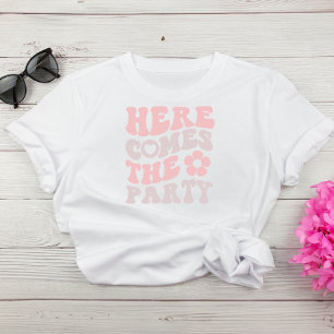 Cute Retro Script Bachelorette Party T Shirt
