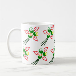 Cute Retro Springtime Flowers on a Coffee Cup Mug Kaffemugg