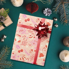 Cute Retro Stil jul Mönster Presentpapper