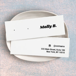 Cute Retro Stud Earring Jewelry Visning Card Litet Visitkort