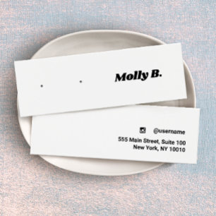 Cute Retro Stud Earring Jewelry Visning Card Litet Visitkort