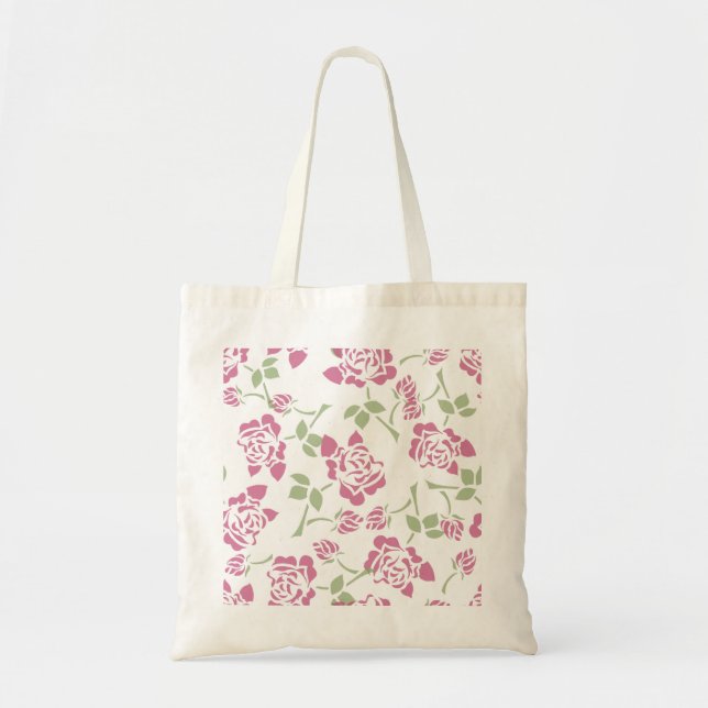 Cute Retro Summer Blommigt Tote Bag Tygkasse (Framsidan)