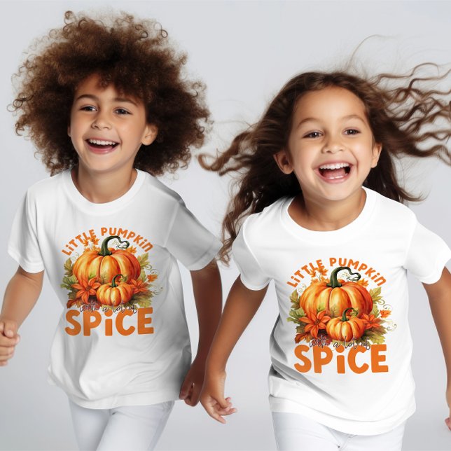 Cute Retro Thanksgiving Little Pumpkin Fall Kids T Shirt (Skapare uppladdad)