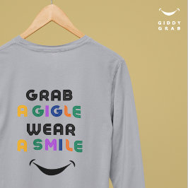 Cute Retro Typography Giggle & Smile Simple Mysigt T Shirt